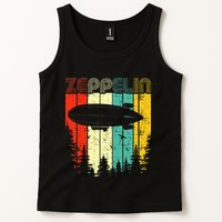 Retro Zeppelin 70s 80s Dirigible Airship Zepelin Zepplin Tank Top