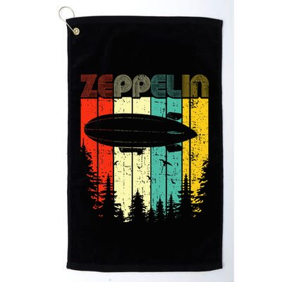 Retro Zeppelin 70s 80s Dirigible Airship Zepelin Zepplin Golf Towel