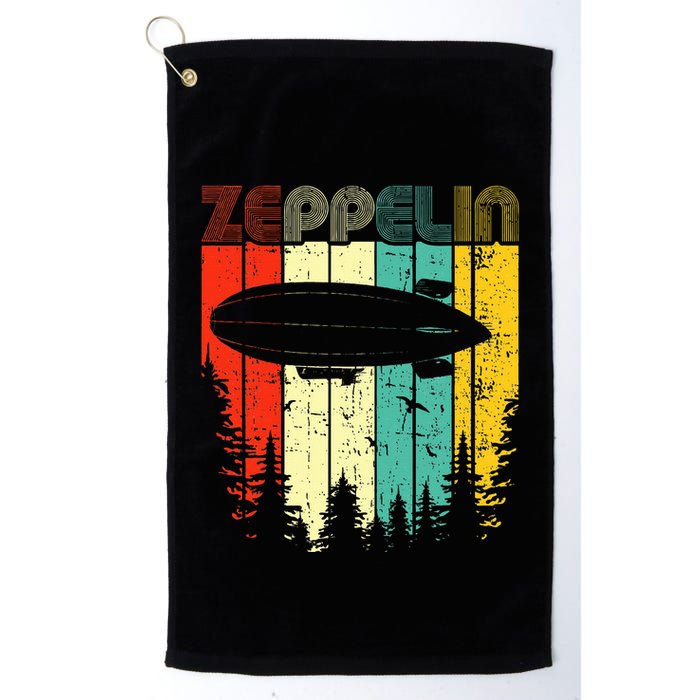 Retro Zeppelin 70s 80s Dirigible Airship Zepelin Zepplin Golf Towel