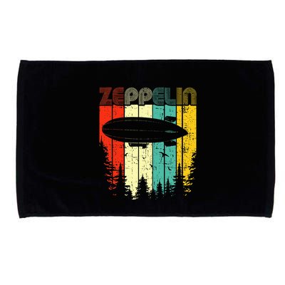 Retro Zeppelin 70s 80s Dirigible Airship Zepelin Zepplin Microfiber Hand Towel