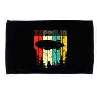 Retro Zeppelin 70s 80s Dirigible Airship Zepelin Zepplin Microfiber Hand Towel