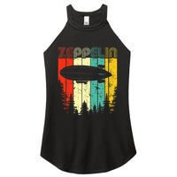 Retro Zeppelin 70s 80s Dirigible Airship Zepelin Zepplin Women's Perfect Tri Rocker Tank