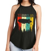 Retro Zeppelin 70s 80s Dirigible Airship Zepelin Zepplin Women's Perfect Tri Rocker Tank