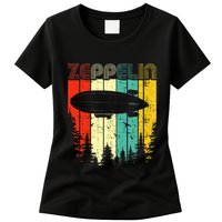 Retro Zeppelin 70s 80s Dirigible Airship Zepelin Zepplin Womens T-Shirt