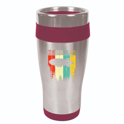 Retro Zeppelin 70s 80s Dirigible Airship Zepelin Zepplin 16oz Travel Tumbler