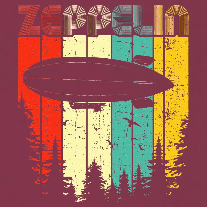 Retro Zeppelin 70s 80s Dirigible Airship Zepelin Zepplin 16oz Travel Tumbler