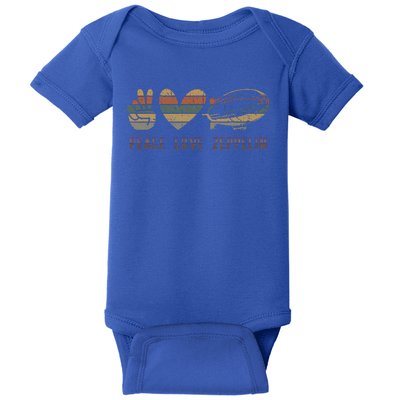 Retro Zeppelin 70s Dirigible Blimp Airship Zepelin Zepplin Baby Bodysuit