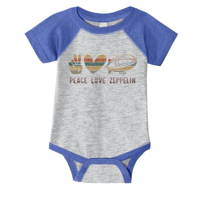 Retro Zeppelin 70s Dirigible Blimp Airship Zepelin Zepplin Infant Baby Jersey Bodysuit