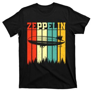 Retro Zeppelin 70s 80s Dirigible Airship Zepelin Zepplin T-Shirt