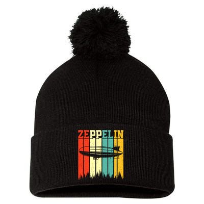 Retro Zeppelin 70s 80s Dirigible Airship Zepelin Zepplin Pom Pom 12in Knit Beanie