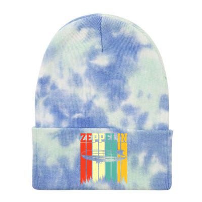 Retro Zeppelin 70s 80s Dirigible Airship Zepelin Zepplin Tie Dye 12in Knit Beanie