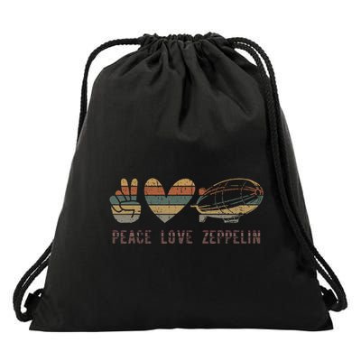 Retro Zeppelin 70s Dirigible Blimp Airship Zepelin Drawstring Bag