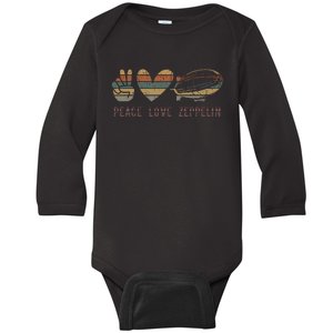 Retro Zeppelin 70s Dirigible Blimp Airship Zepelin Baby Long Sleeve Bodysuit