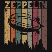 Retro Zeppelin 70s 80s Dirigible Airship Zepelin Zepplin Ladies PosiCharge Tri-Blend Wicking Tank