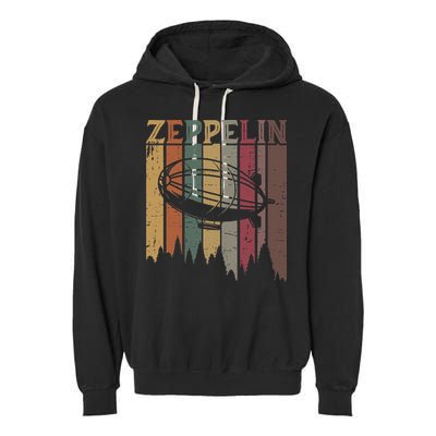 Retro Zeppelin 70s 80s Dirigible Airship Zepelin Zepplin Garment-Dyed Fleece Hoodie