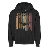 Retro Zeppelin 70s 80s Dirigible Airship Zepelin Zepplin Garment-Dyed Fleece Hoodie
