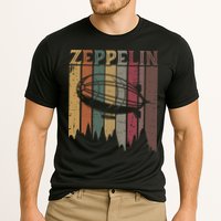 Retro Zeppelin 70s 80s Dirigible Airship Zepelin Zepplin Performance Shirt