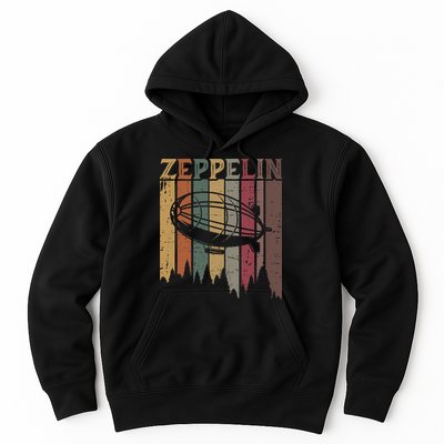 Retro Zeppelin 70s 80s Dirigible Airship Zepelin Zepplin Hoodie