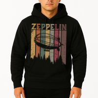 Retro Zeppelin 70s 80s Dirigible Airship Zepelin Zepplin Hoodie