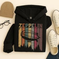 Retro Zeppelin 70s 80s Dirigible Airship Zepelin Zepplin Hoodie