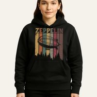 Retro Zeppelin 70s 80s Dirigible Airship Zepelin Zepplin Hoodie