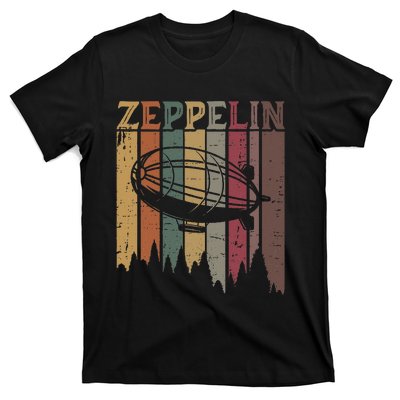 Retro Zeppelin 70s 80s Dirigible Airship Zepelin Zepplin T-Shirt