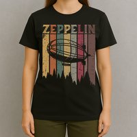 Retro Zeppelin 70s 80s Dirigible Airship Zepelin Zepplin T-Shirt