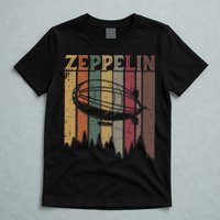 Retro Zeppelin 70s 80s Dirigible Airship Zepelin Zepplin T-Shirt