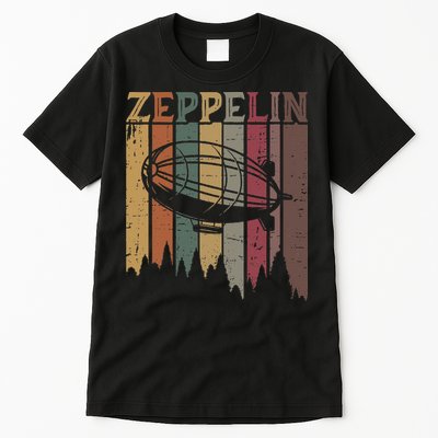 Retro Zeppelin 70s 80s Dirigible Airship Zepelin Zepplin Tall T-Shirt