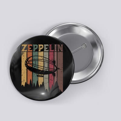 Retro Zeppelin 70s 80s Dirigible Airship Zepelin Zepplin Button