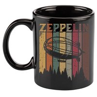 Retro Zeppelin 70s 80s Dirigible Airship Zepelin Zepplin 11oz C Handle Ceramic Mug