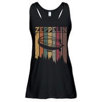 Retro Zeppelin 70s 80s Dirigible Airship Zepelin Zepplin Ladies Essential Flowy Tank