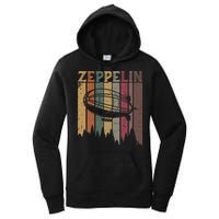 Retro Zeppelin 70s 80s Dirigible Airship Zepelin Zepplin Women's Pullover Hoodie