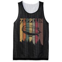 Retro Zeppelin 70s 80s Dirigible Airship Zepelin Zepplin Mesh Reversible Basketball Jersey Tank