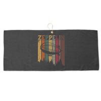 Retro Zeppelin 70s 80s Dirigible Airship Zepelin Zepplin Large Microfiber Waffle Golf Towel