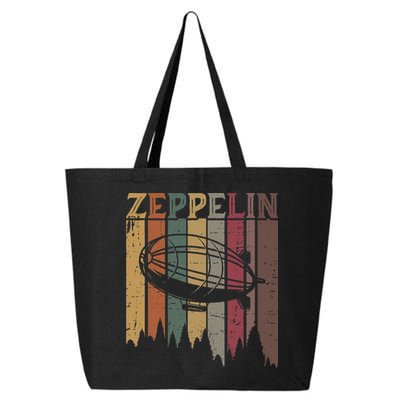 Retro Zeppelin 70s 80s Dirigible Airship Zepelin Zepplin 25L Jumbo Tote