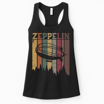Retro Zeppelin 70s 80s Dirigible Airship Zepelin Zepplin Womens Tank Top