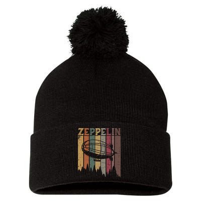 Retro Zeppelin 70s 80s Dirigible Airship Zepelin Zepplin Pom Pom 12in Knit Beanie