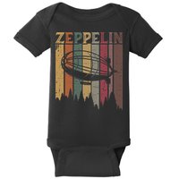 Retro Zeppelin 70s 80s Dirigible Airship Zepelin Zepplin Baby Bodysuit