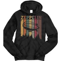 Retro Zeppelin 70s 80s Dirigible Airship Zepelin Zepplin Tie Dye Hoodie