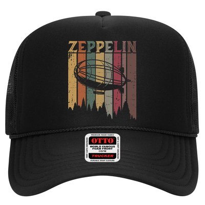 Retro Zeppelin 70s 80s Dirigible Airship Zepelin Zepplin Trucker Hat