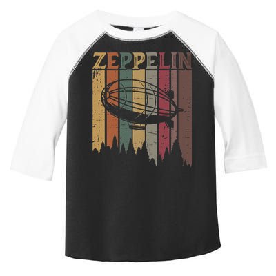 Retro Zeppelin 70s 80s Dirigible Airship Zepelin Zepplin Toddler Fine Jersey T-Shirt