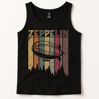 Retro Zeppelin 70s 80s Dirigible Airship Zepelin Zepplin Tank Top