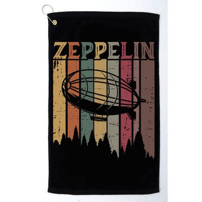 Retro Zeppelin 70s 80s Dirigible Airship Zepelin Zepplin Golf Towel