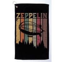 Retro Zeppelin 70s 80s Dirigible Airship Zepelin Zepplin Golf Towel