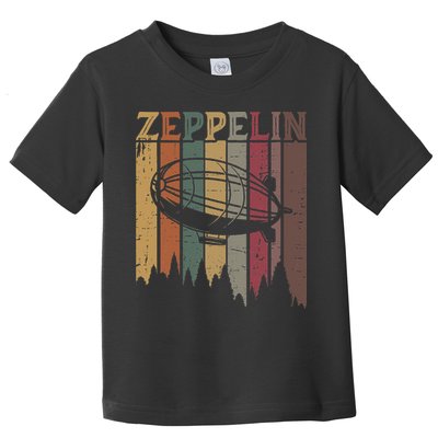 Retro Zeppelin 70s 80s Dirigible Airship Zepelin Zepplin Toddler T-Shirt