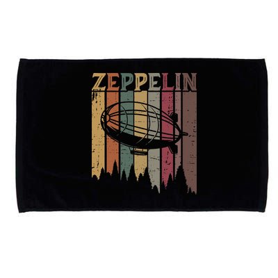 Retro Zeppelin 70s 80s Dirigible Airship Zepelin Zepplin Microfiber Hand Towel