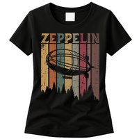 Retro Zeppelin 70s 80s Dirigible Airship Zepelin Zepplin Womens T-Shirt