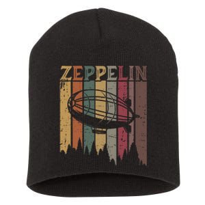 Retro Zeppelin 70s 80s Dirigible Airship Zepelin Zepplin Short Acrylic Beanie