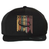 Retro Zeppelin 70s 80s Dirigible Airship Zepelin Zepplin Wool Snapback Cap